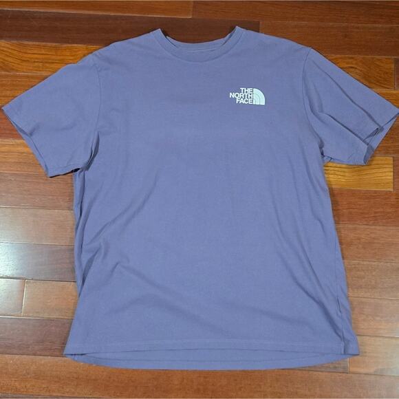 The North Face Purple Shortsleeve Red Box Logo Violet T-Shirt Mens XL - Picture 5 of 11